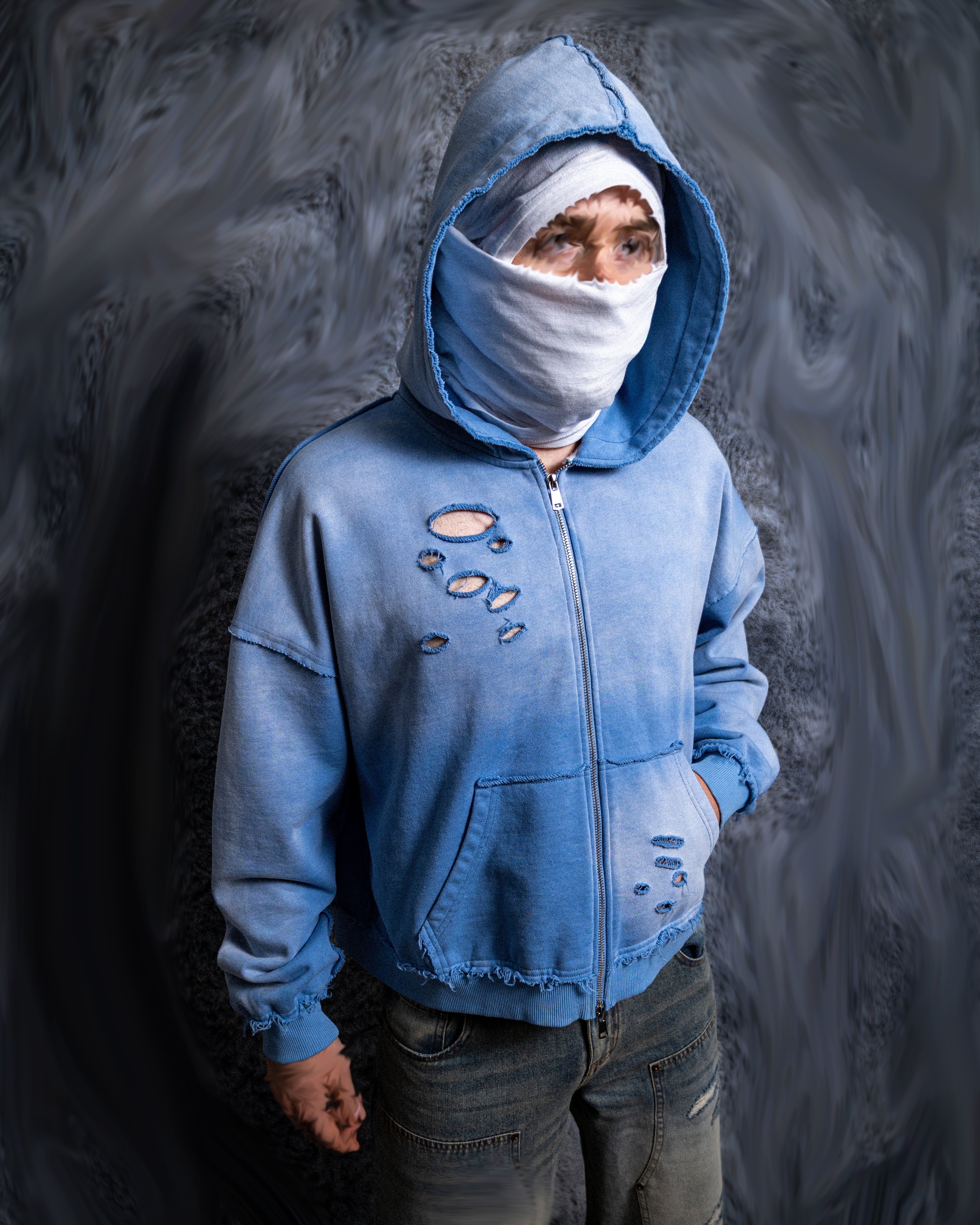 BLUE BURN ZIPUP