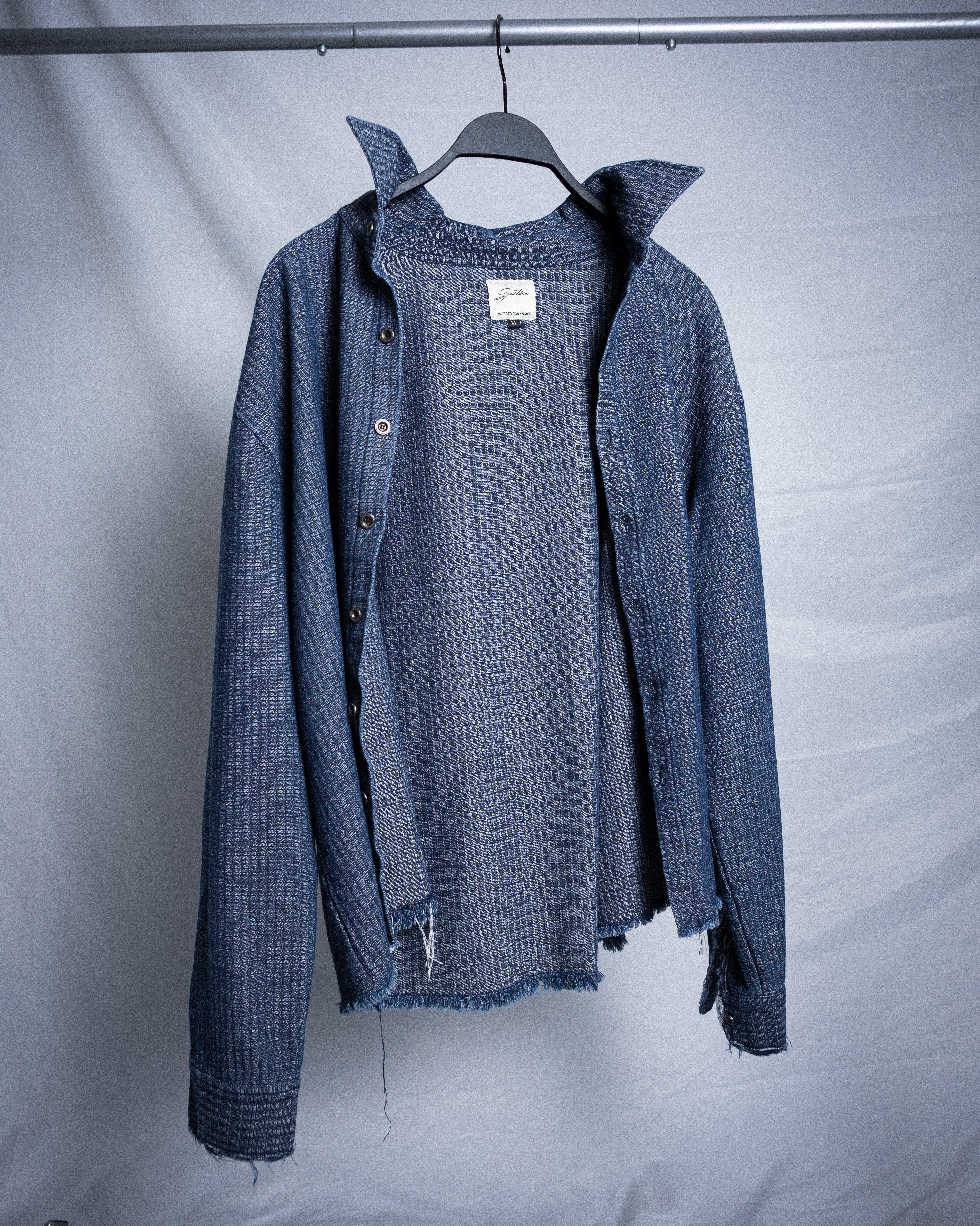 INDIGO GRID VINTAGE DENIM TOP